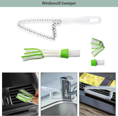 Openfly Venetian Blind Cleaner Duster Tool, Hand-held Window Shutters Duster, Window Blind Cleaning Tool, Groove Gap Cleaning Brush for Blind, Air Conditioner, Car Vents, Fan, Door Window Track- 8Pack