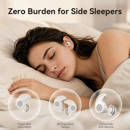 OHAYO Sleep Earbuds Bluetooth 6.0 Noise Cancelling Headphones for Side Sleepers 72H Playtime Mini Ear Buds with No Button Control