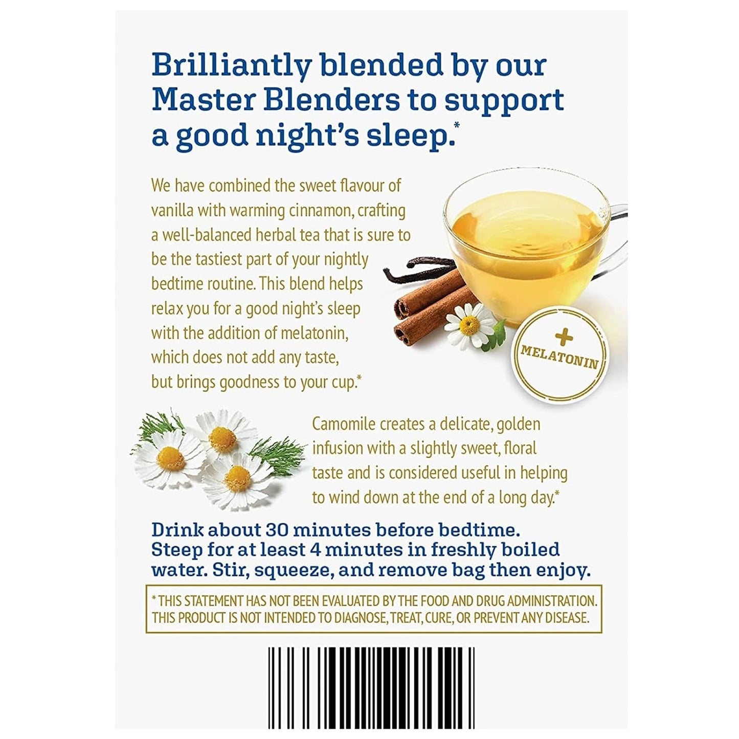 Twinings Superblends Adaptogens Calm with Ashwagandha Fig & Vanilla Flavoured Herbal Tea Caffeine-Free, 18 Tea Bags (Pack of 1), Enjoy Hot or Iced