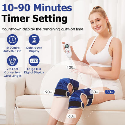 JOBYNA Ankle/Toe/Foot Warmer | Full Coverage Heated Foot Wrap |86-158℉ Continuous Setting| 10-90min Timer| Electric Heating Pad for Plantar Fasciitis Relief, Neuropathy Pain Relief for Foot(1 Pack)