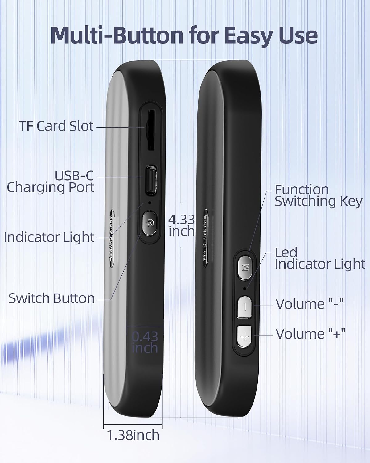 Under Pillow Speaker Bluetooth for Sleeping: Private White Noise Speaker with Bone Conduction for Sleep -Silver