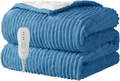 Texciting Heated Blanket 50"X60",Soft Electric Blanket,ETL Certified,Grey