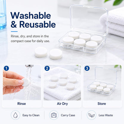 AITOLY Moldable Silicone Ear Plugs for Sleeping, Soft Reusable Noise Reduction Earplugs for Snoring, Side Sleepers, Small Ears, Swimming and Travel
