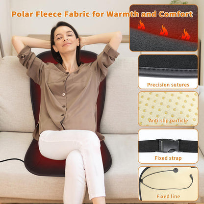 MAXCOM Heated Seat Cushion for Office Chair-Heating Pad for Back Lumbar Hip Thigh with 7 Temp Levels & Auto Shutoff
