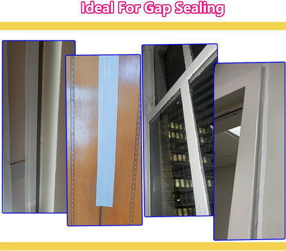 WENSSKKU White Window Weather Sealing Tape, Waterproof Window AC Air Conditioner Sealing Tape Can Keep Out Drafts Cold Air Rain Dust Smog(2IN X 99FT)
