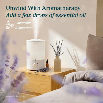 Levoit Top Fill Humidifiers for Bedroom, 2.5L Tank for Large Room, 25dB