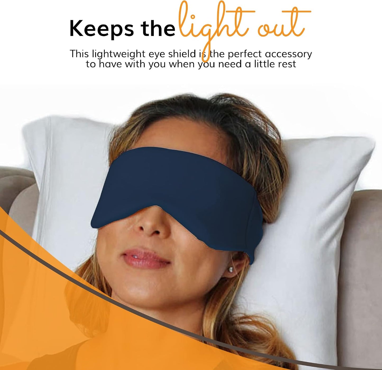 Happyluxe Sleep Mask - Buttery Soft Airplane Eye Mask for Sleeping or Napping in Bed. Machine Washable. - Navy Blue, Made in USA