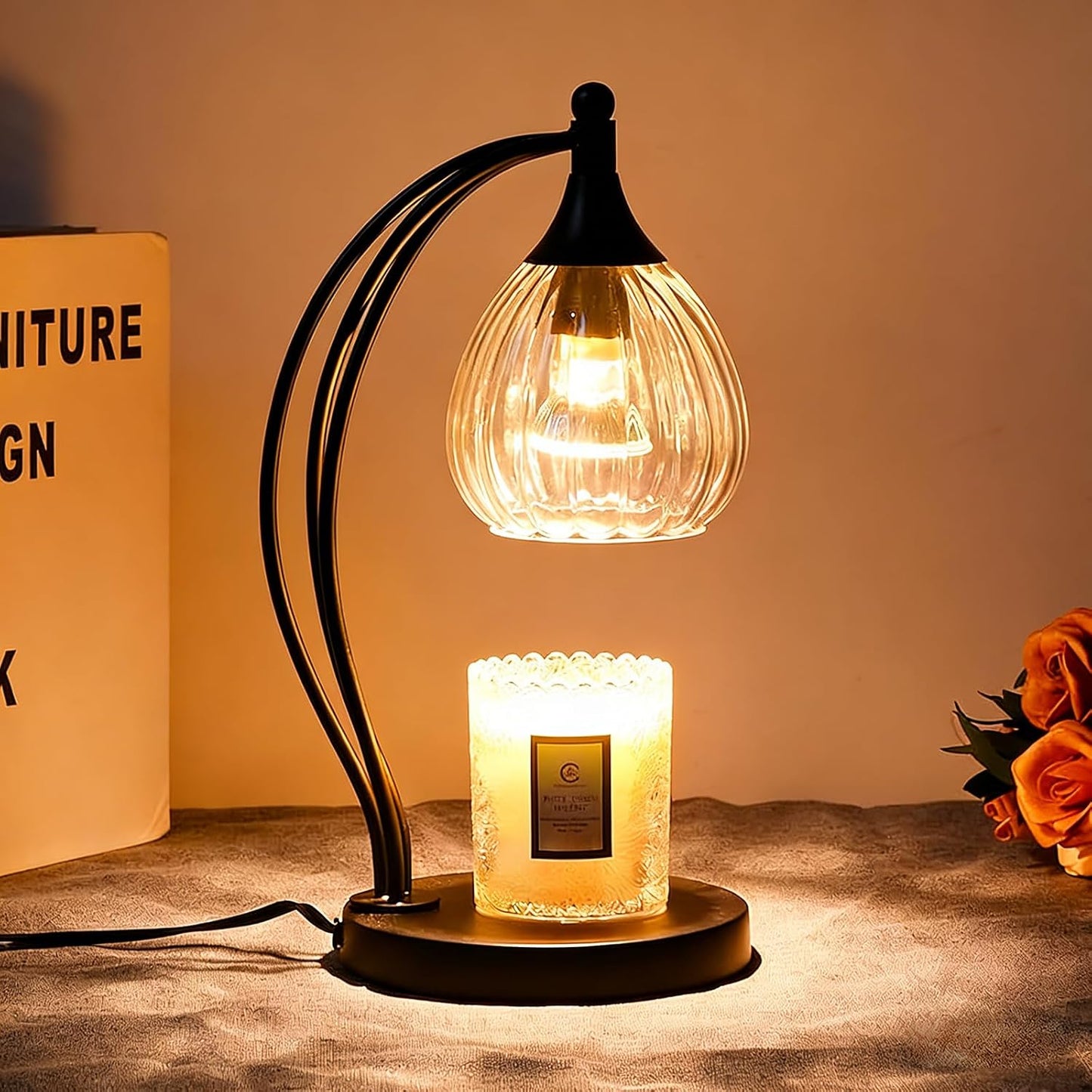 Candle Warmer Lamp with Timer and Dimmer - Electric Melter for Scented Jar Candles - Housewarming, New Home Decor