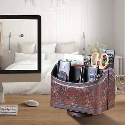 360° Rotatable Remote Control Holder,TV Remote Caddy for Nightstand Table