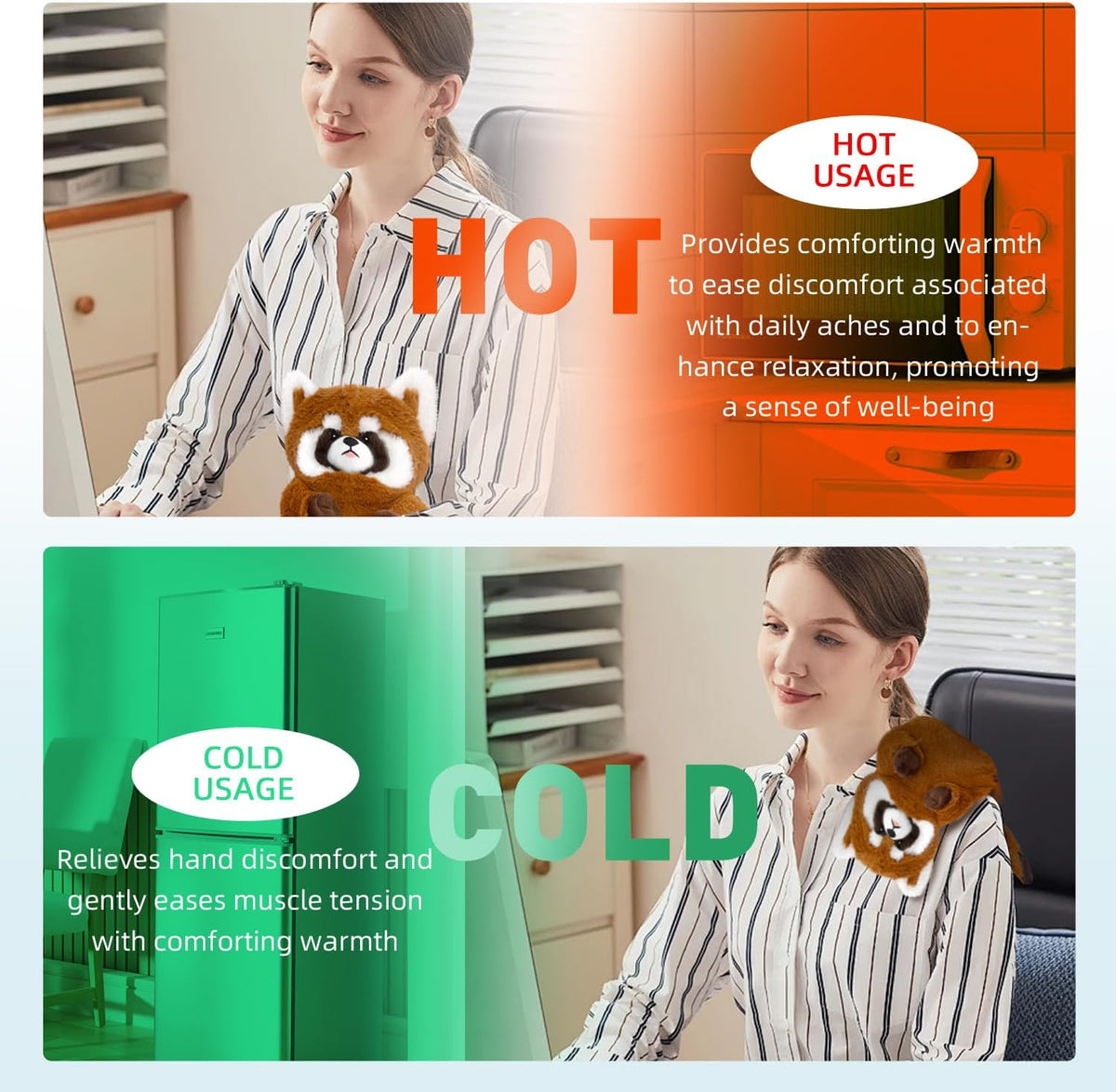 Otter Microwave Heating Pad for Cramps,Cute Stuffed Animal,Cozy Plush