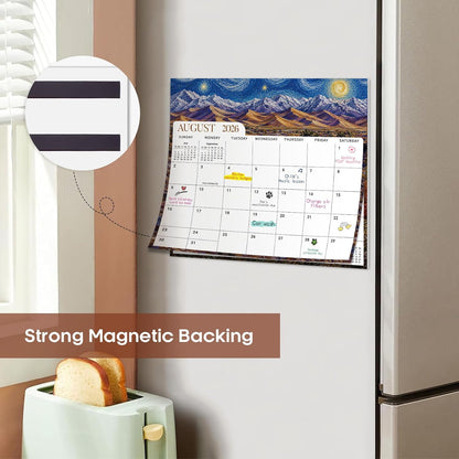 2026-2027 Magnetic Calendar for Refrigerator, Apr 2026-Dec 2027 | 21-Month Fridge Calendar 2026-2027 for Home Planning, Scheduling and Easy Organization, Greenery