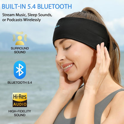 2-Pack Sleeping Headphones,18 Hour Playtime,Adjustable Bluetooth Headband，Ideal for Running, Workouts, Insomnia Sufferers, Travel, and Meditation