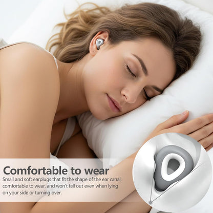Noise Cancelling Ear plugs for Sleeping - Black Comfortable Reusable Silicone Earplugs for Sleep 24dB Noise Reduction Snoring and Studying Travel Concerts Hearing Protection with 3Tips and Storage Box