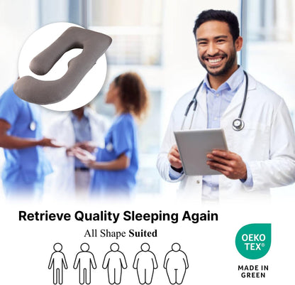 ALLOPERA Pregnancy Pillows for Sleeping, 57-Inch U-Shaped Full Body Maternity Pillow with Adjustable Fill and Removable Washable Cover, Back, Belly, Hip and Leg Support for Pregnant Women, Black Grey