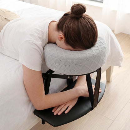 Massage Headrest for Bed, Adjustable Bed Face Cradle Holder with Armrest | Fits 6"-17" Mattresses, Adjustable Height & Angle, Comfortable Face-Down Support, Quick Tool-Free Setup, Foldable Design