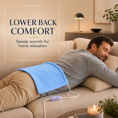 Boncare® Stay-On Small Vinyl Electric Heating Pad for Neck and Shoulders and Back Without Auto-Off, Low & High Heat Levels, Waterproof Hot Heat Pad with Washable Cover (11.5"x13.5", 1-Pack)