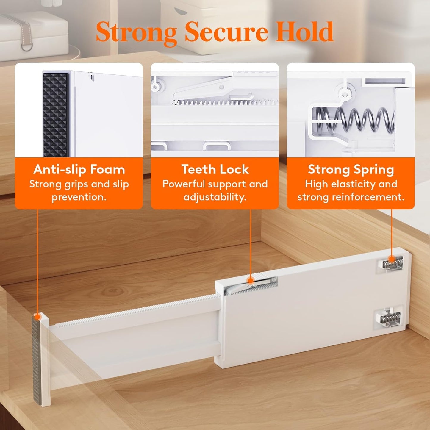 Lifewit 14 Pack Drawer Dividers for Clothes, 10.9-16" Adjustable Drawer Organizers, 4" High Plastic Expandable Drawer Separators in Bedroom/Office/Bathroom/Kitchen Storage, White | 14 Pack 11-17" Expandable White Plastic Drawer Separator for Dresser,