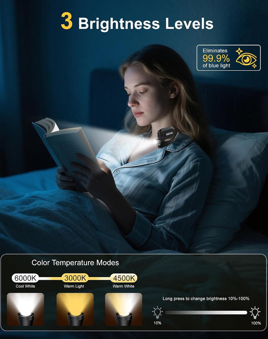 Book Light, 3- Color, with Intelligent Memory & Stepless Dimming