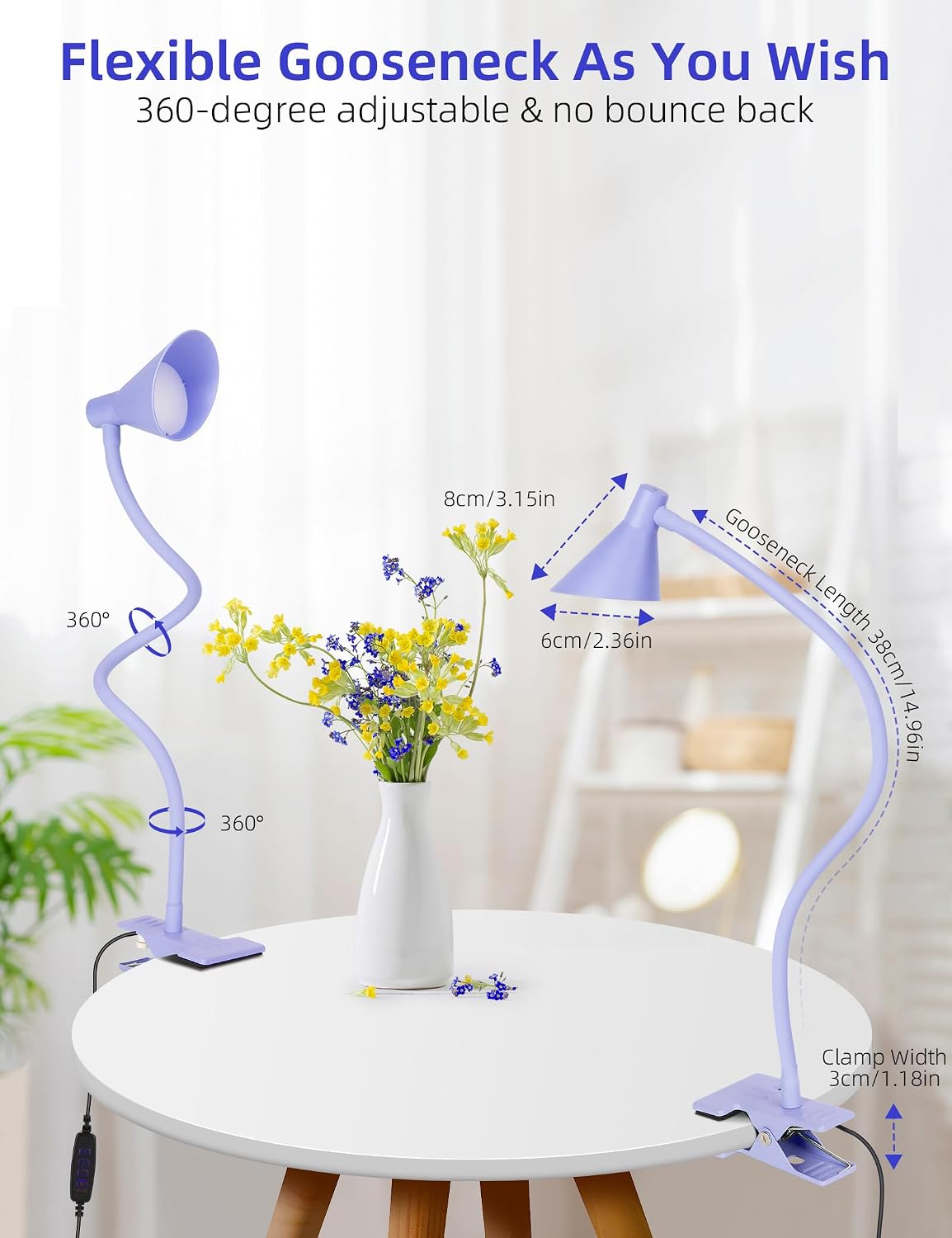 Clip on Light, Eye Care Reading Lights for Books in Bed 3 Color Modes & 10 Brightness Clip on Lamp Reading Book in Bed with Auto Timer, Reading Light for Bed Headboard Desk Bedside Dorm - Pink