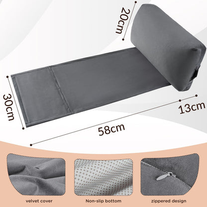 Head Recliner Pillow Adjustable Shredded Memory Foam Headrest Pillows for Recliner Chairs,Non-Slip Velvet Cushion for Pain Relief Neck Support Pillow for Travel Home Sofa Armchair with Zipper Cover