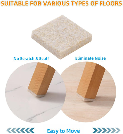 Felt Pads Small 3/8" Felt Pads for Cabinet Doors Bumpers, Cabinet Cushion Dots Felt Cabinet Door Stops, Self Adhesive Thick Bumper Pads to Protect Surfaces -Anti Scratch 234 Pcs Round Brown