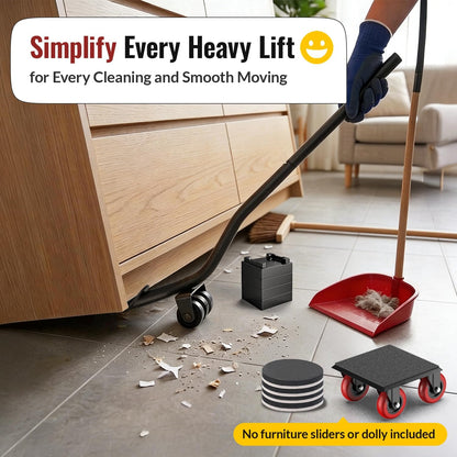HOLKIE Heavy Duty Furniture Jack for Sliders on Carpet 4 Stackable Blocks | 660 lbs Load Appliance Lifter Jack| to Raise Furniture| Back Saving Furniture Lifter Tool| for Pads on Hardwood Floors|