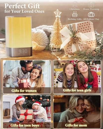 5 in 1 Sound Machine for Sleep,Alarm Clock & Night Light,Bluetooth Speaker