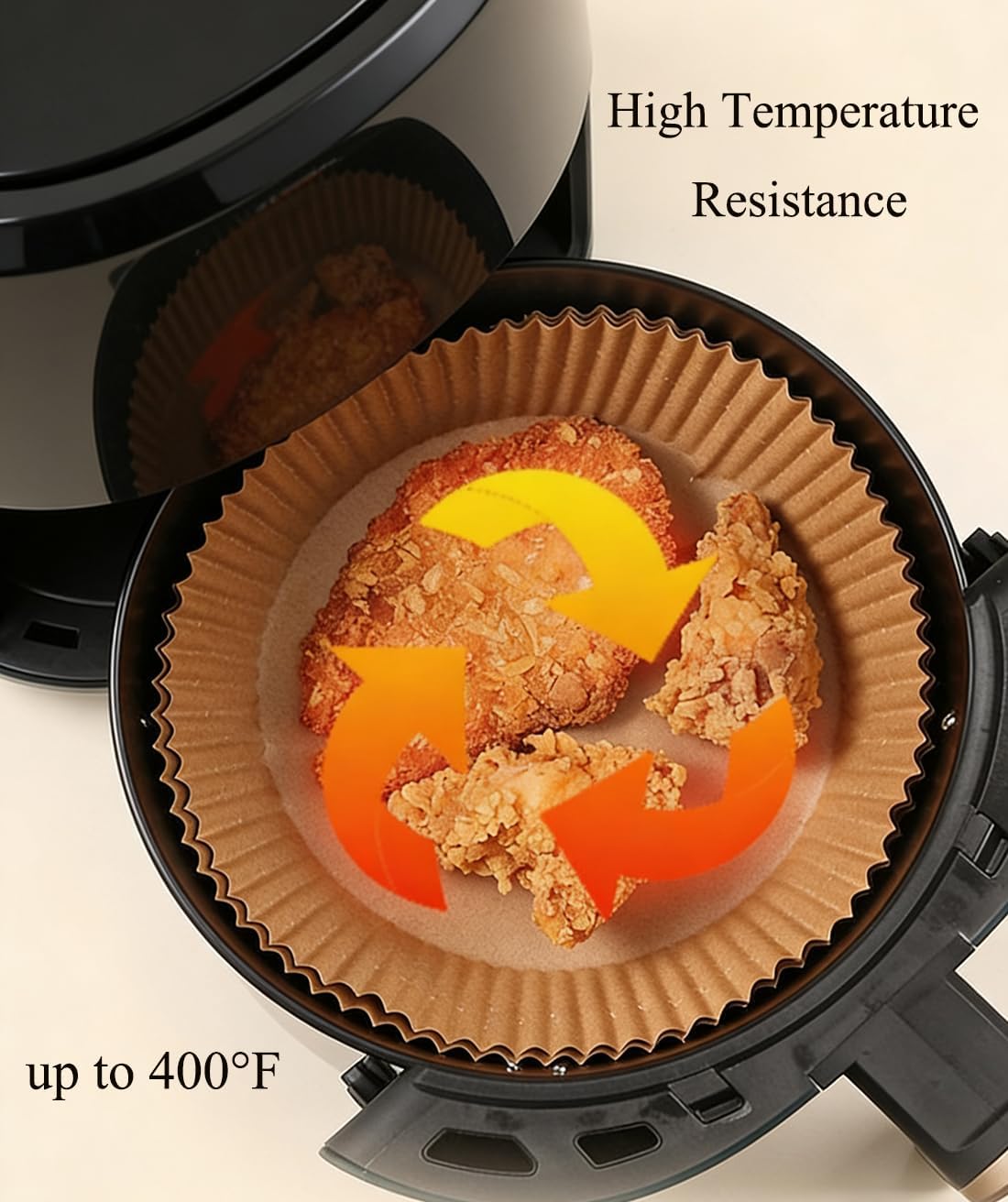 7.5 Inch Air Fryer Parchment Paper Liners Square,150 Pcs Non-stick &Oil-proof Air Fryer Liners Disposable for 2-5 QT Frying,Baking,Roast