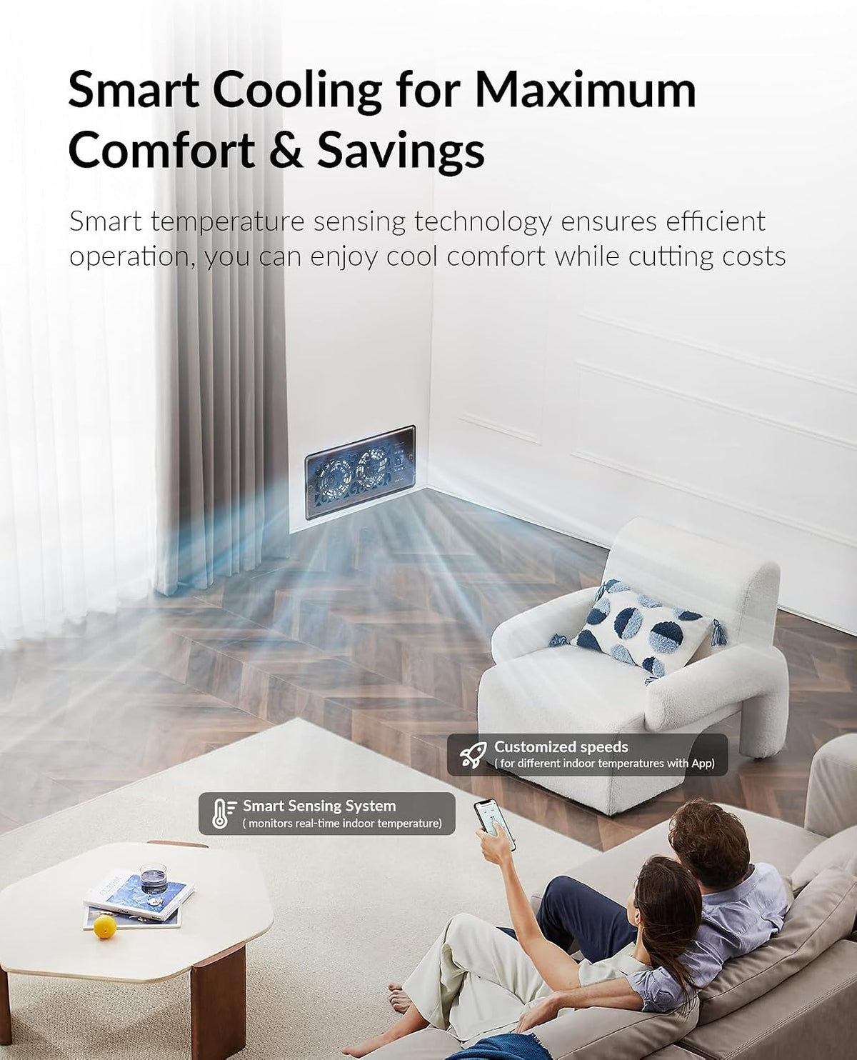 Howeall 4" x 10" Super Quiet Register Booster Fan - Upgrade Smart Register Vent with Ionizer and Dual Intelligent Thermostat Control - Heating Cooling Vent Fan Booster - Charleston Design (ORB)