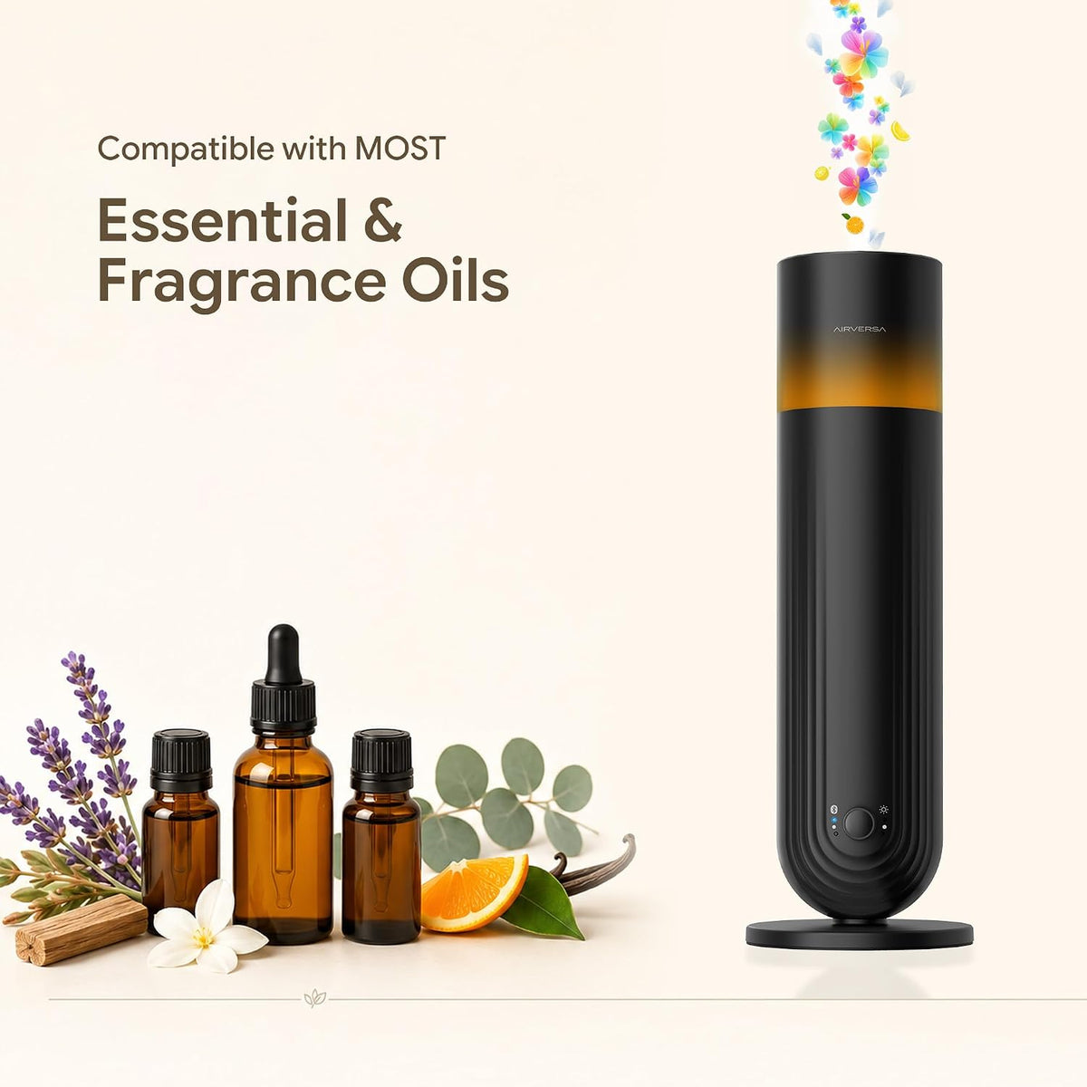 Airversa U1 Smart Hotel Waterless Diffuser with 100mL Oils Kit, Black