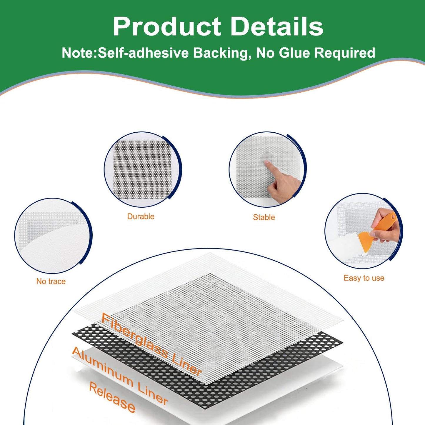 Palmhill 17 Pack Dry Wall Patch Walls,2/4/6/8 Drywall Patch Repair Kit | Self-Adhesive Wall Hole Repair Patch Kit With Fiber Mesh, Putty Knives And Sandpaper For Plasterboard, Ceiling, Wall Damage