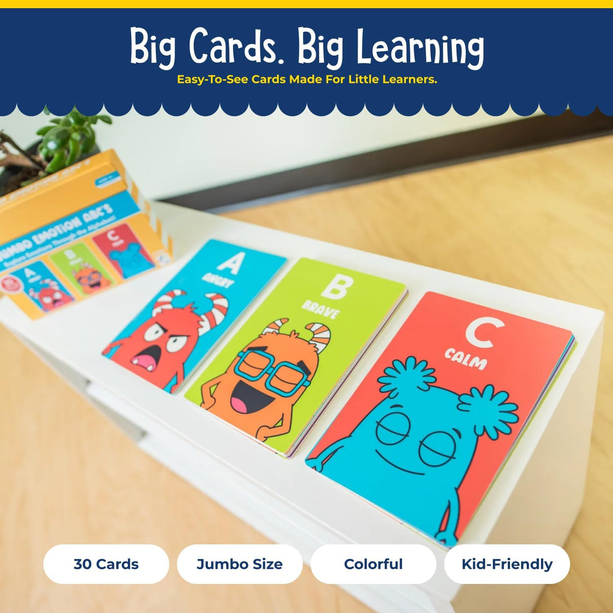 Open The Joy Jumbo Calming Cards, SEL Mindfulness Cards for Kids 3+