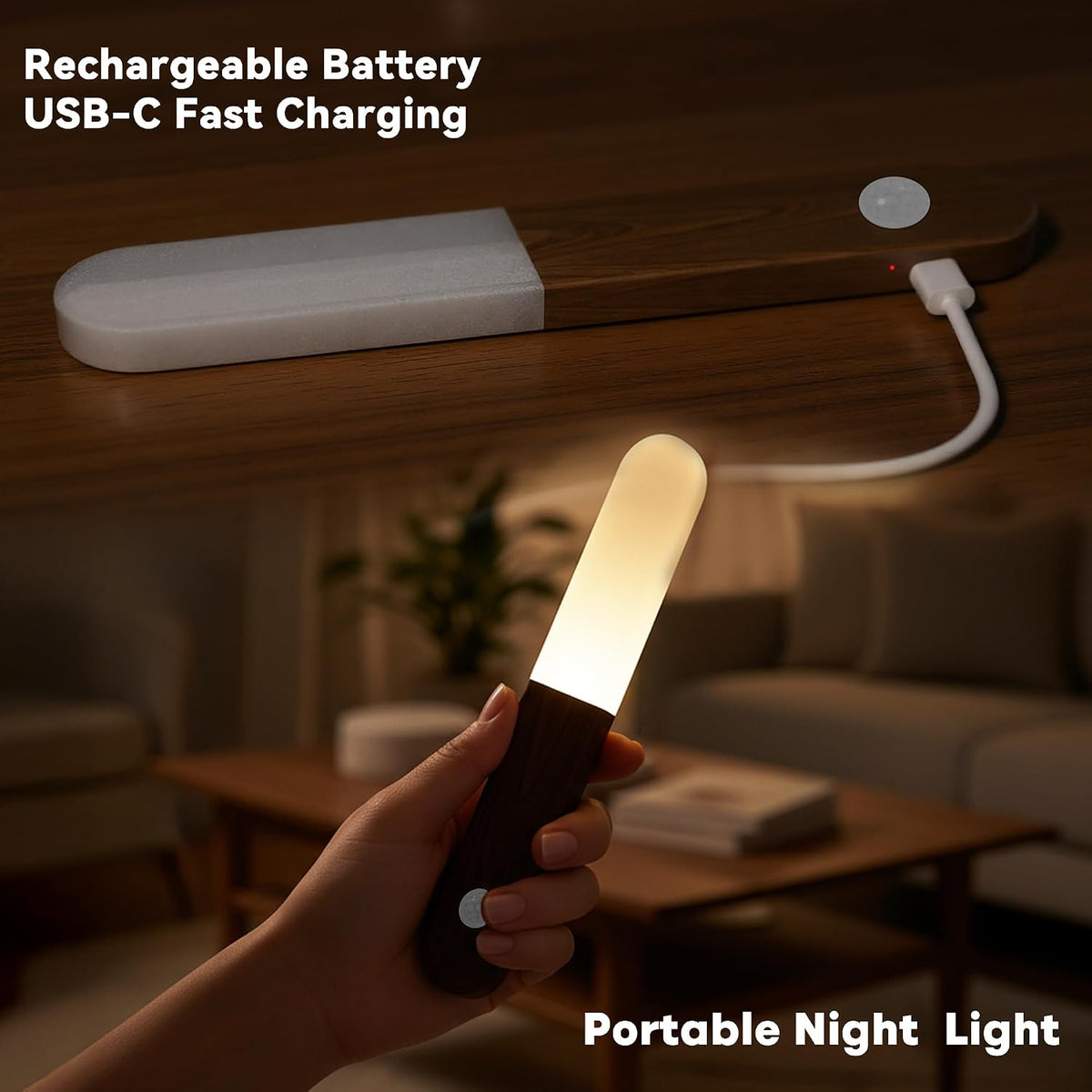 iThird Motion Sensor Light Indoor, 2200mAh Rechargeable Wall Sconce