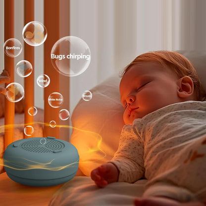 Portable Baby Sound Machine [White Noise for Babies Kids Adults][Supports Bluetooth Audio Playback][Timer Function][12 Soothing Sounds] 15 Hours Battery Life, Travel,Shower,Clips on Baby Stroller