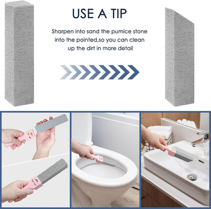 36 Pack Pumice Stone Toilet Bowl Cleaner with Handle Pumice Stone for Cleaning Toilets, Stove, Bathtubs, Grills, Swimming Pools, Sinks Pumice Stone Stick Powerfully Cleans Hard Water Rings