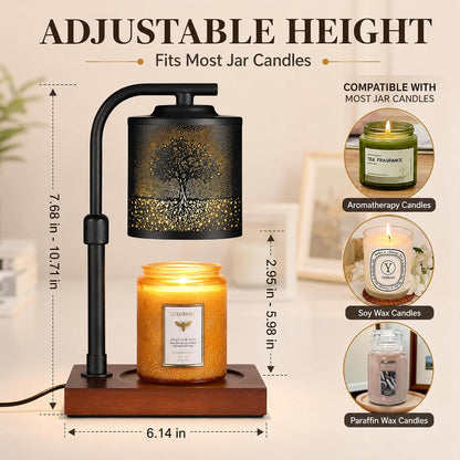 Candle Warmer Lamp Adjustable Height Dimmable for Jar Candles Hummingbird