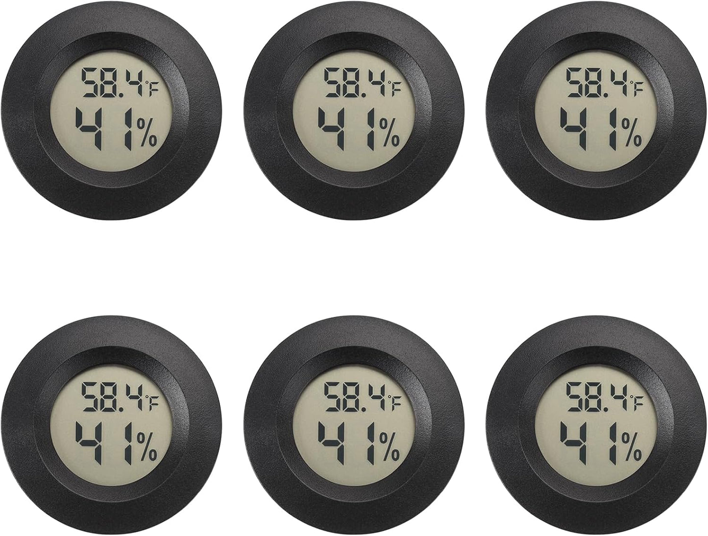 Serundo Auto Digital Hygrometer Thermometer Indoor/Outdoor Hygrometer 2PC | Mini Size,LCD,℉/℃ Conversion,Fast Response, Outdoor Thermometer with Humidity for Reptile Greenhouse Cellar 3D Printer