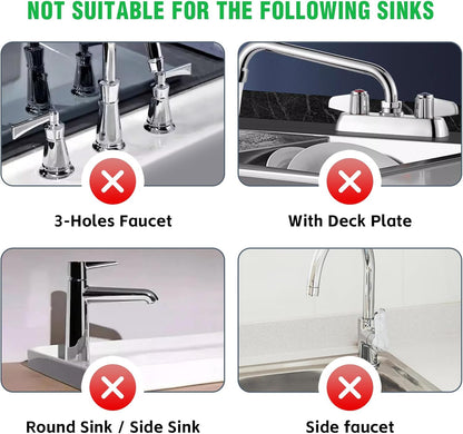 Kitchen Sink Splash Guard, Silicone Faucet Mat, 8.3 x 5.7 Inch | Soap Dish Pad, Sponge Holder Sink Trays, Faucet Handle Drip Catch For Bathroom, Kitchen, Countertop, Gadgets