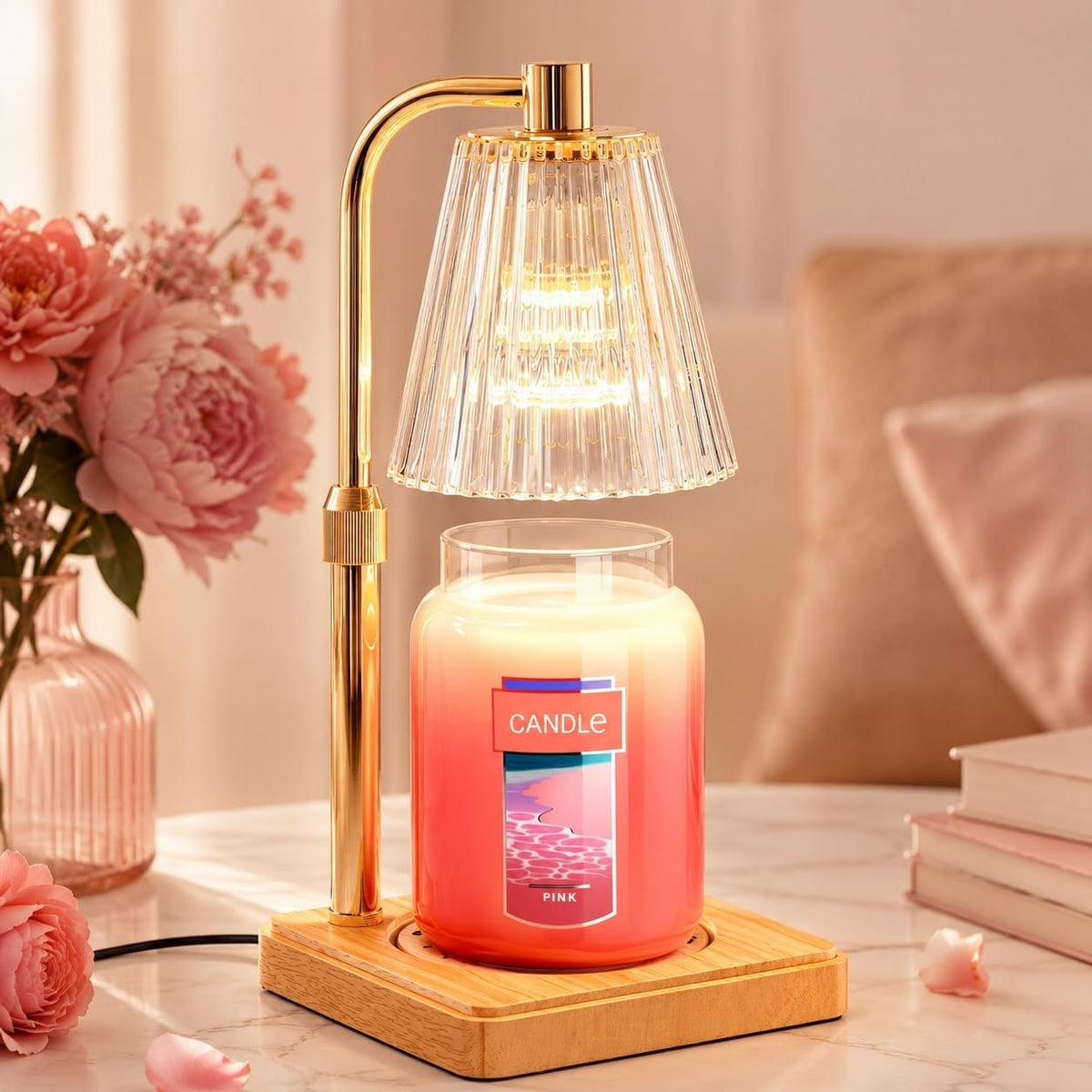 Marycele Candle Warmer Lamp with Timer, Vintage Home Decor, Gifts for Women
