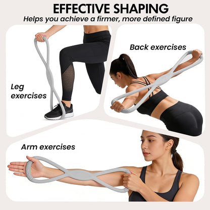 Figure 8 Resistance Band, Figure 8 Resistance Bands for Women Men,Resistance Band Figure for Working Out, Non-Slip Handles, Home Gym, Yoga & Physical Therapy