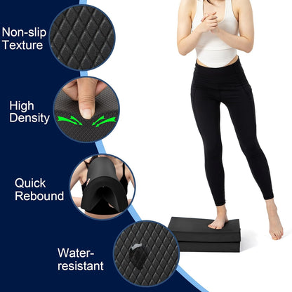 StrongTek Foam Balance Pad, High-Density TPE, 15.8 x 13 x 2 in, Non-Slip | Water-Resistant, Supportive Cushioning, Kneeling Support, Core Strength and Stability Training, Physical Therapy and Yoga