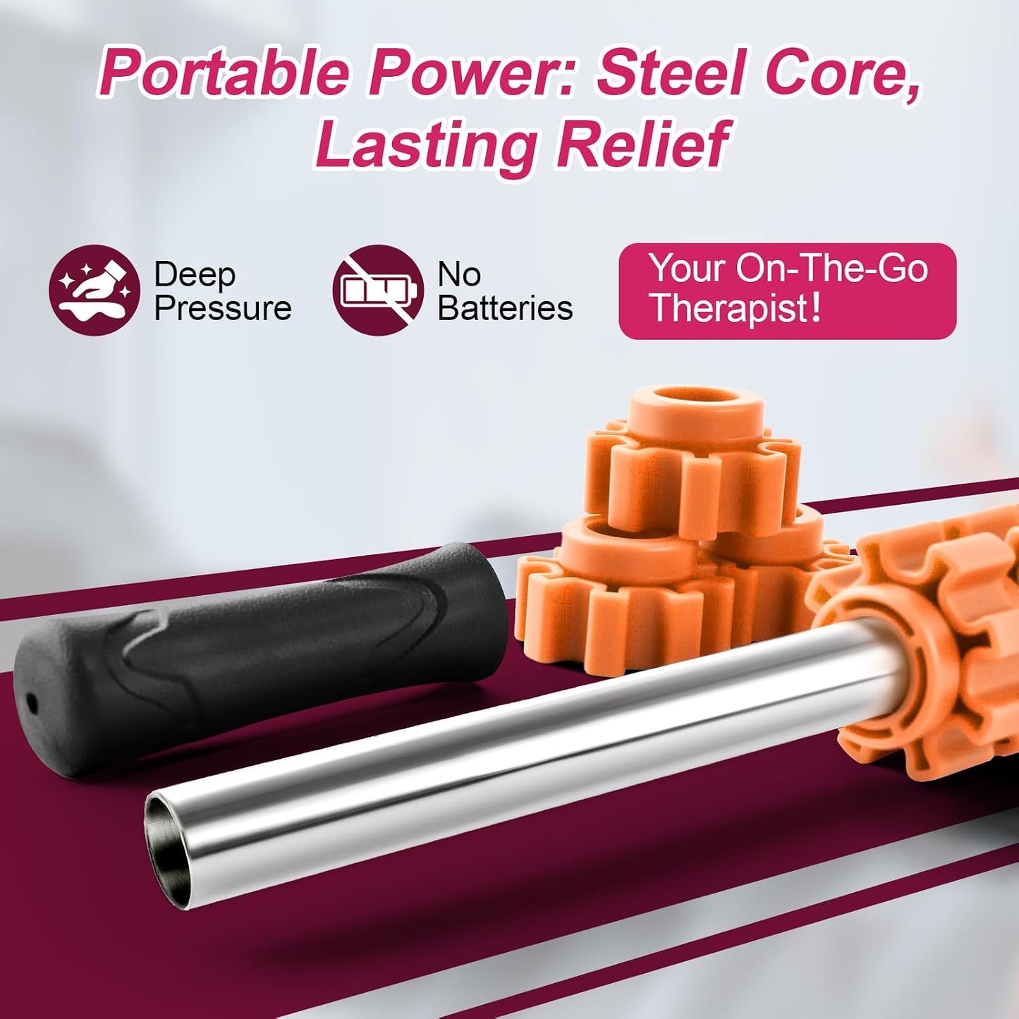 Massage Roller, Muscle Roller Stick, Therapy Roller Stick for Legs, Calf, Thigh, Lipo Roller for Relief Muscles, Deep Tissue Massage Rolling Pin for Trigger Points, Help Sore Muscle Recovery