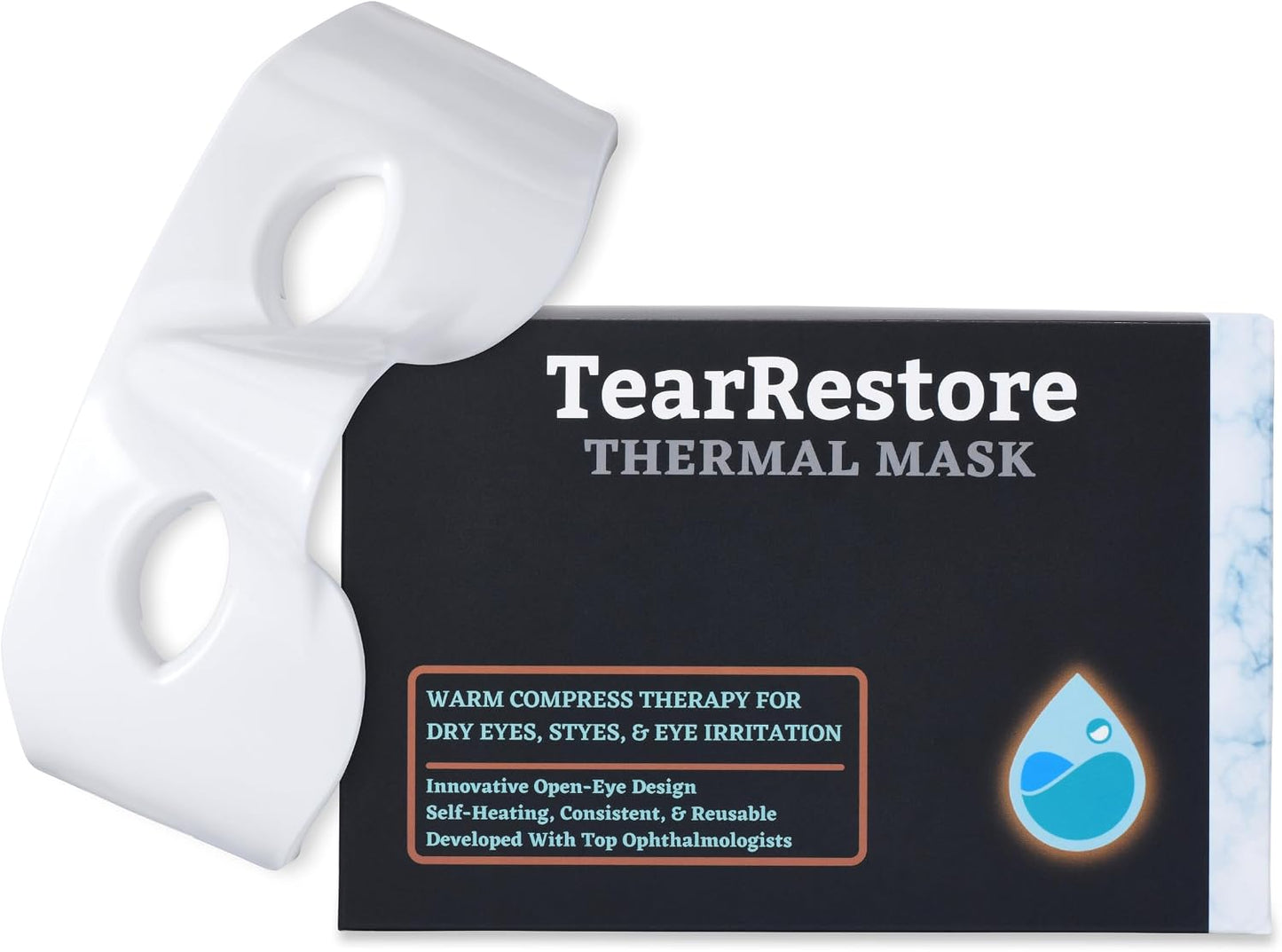 Reusable Open Eye Heated Mask Compress for Dry Eyes and Styes
