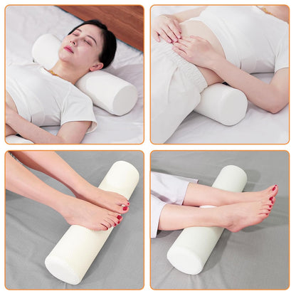 2 Pack Round Massage Table Bolster Pillow Pad, Bolster Pillow, Round Pillows, Suitable for Earthlite Massage Table (Grey, 4.7''x19.6'')