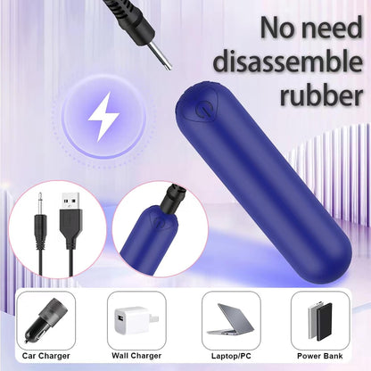 Mini Handheld Electric Back Massager Waterproof Quite Massager, Portable Massager for Back Neck Shoulder Body,Light Purple