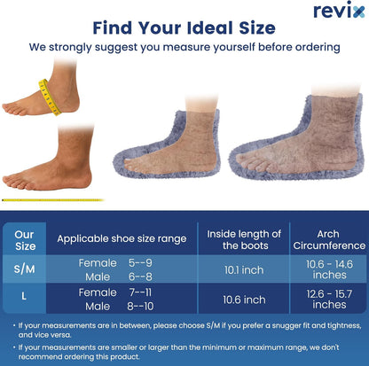 REVIX Microwavable Foot Warmers, Heated Booties for Cold Feet, Purple L