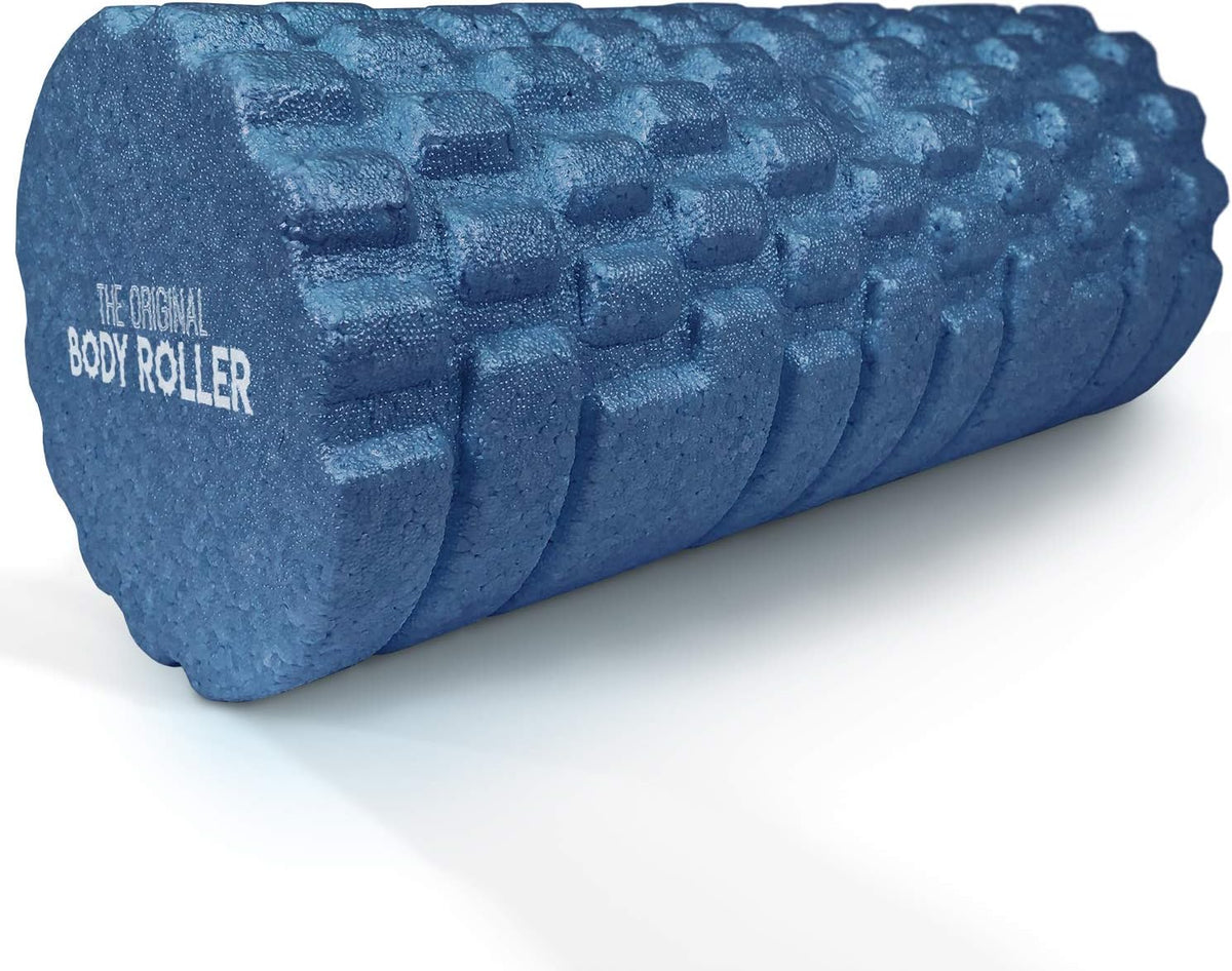 The Original Body Roller - High Density Foam Roller Massager for Deep Tissue Massage of the Back and Leg Muscles - Self Myofascial Release of Painful Trigger Point Muscle Adhesions (Black)