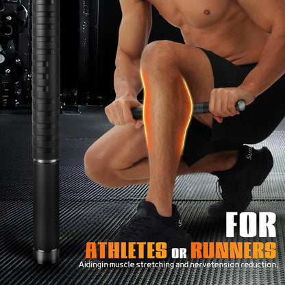 Muscle Roller Stick,17" Massage Roller for Muscle Deep Tissue Massage Black