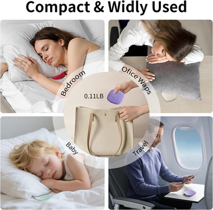 Under Pillow Speaker for Sleeping, Pillow Speaker for Sleeping with White Noise &Timer, Wireless Sleep Aid with Stereo Bass Private Sleep Headphones for Side Sleepers-Light Purple