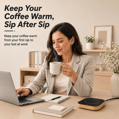 Coffee Cup Warmer, Auto Shut-Off Mug Warmer, 3 Temperature Setting